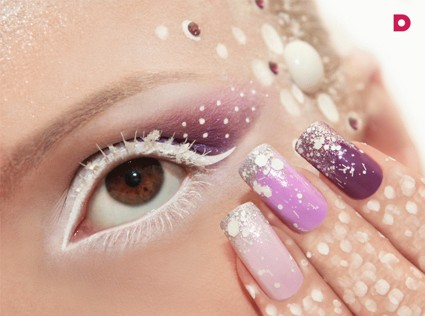 Новогодний маникюр градиент