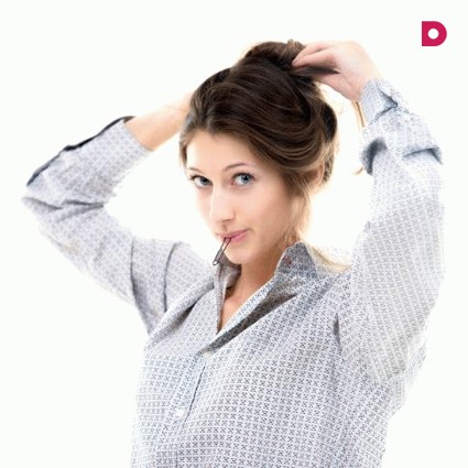 Красивая прическа при помощи шпилек