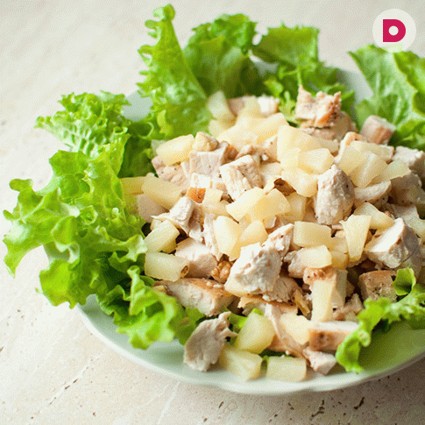 Рецепт приготовления легкого салата из курицы и сельдерея