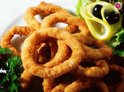 Обед из кальмаров