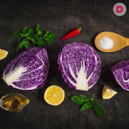 Рецепт салата из  краснокочанной капусты