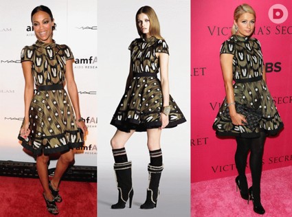 Стильная битва: Зоуи Салдана vs Перис Хилтон в Louis Vuitton