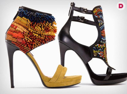 Модная обувь 2012: бусины и бисер