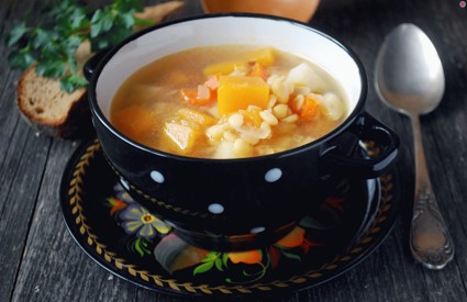 Гороховый суп с тыквой