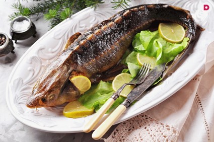 Осетр, запеченный в духовке