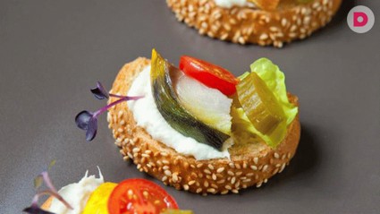 Канапе с копченой рыбой 
