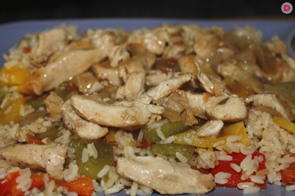 Запеканка из курицы и риса 