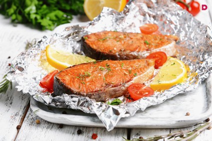 Горбуша, запеченная в духовке