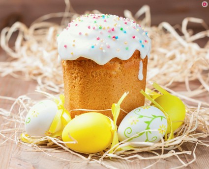 Золотой кулич и шоколадная пасха