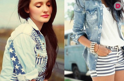 Модно: Джинсовые рубашки и жилетки