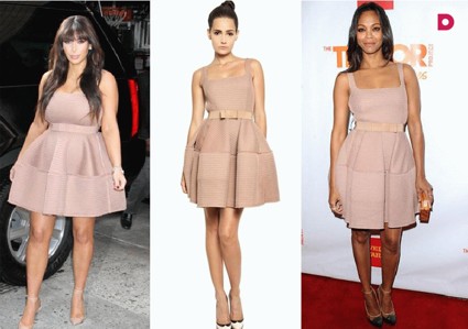 Стильная битва: Ким Кардашян vs Зои Салдана в Lanvin